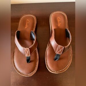 Clarks Tan Leather Sandals